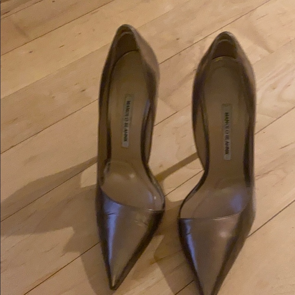Brown Metallic Manolo Blahniks